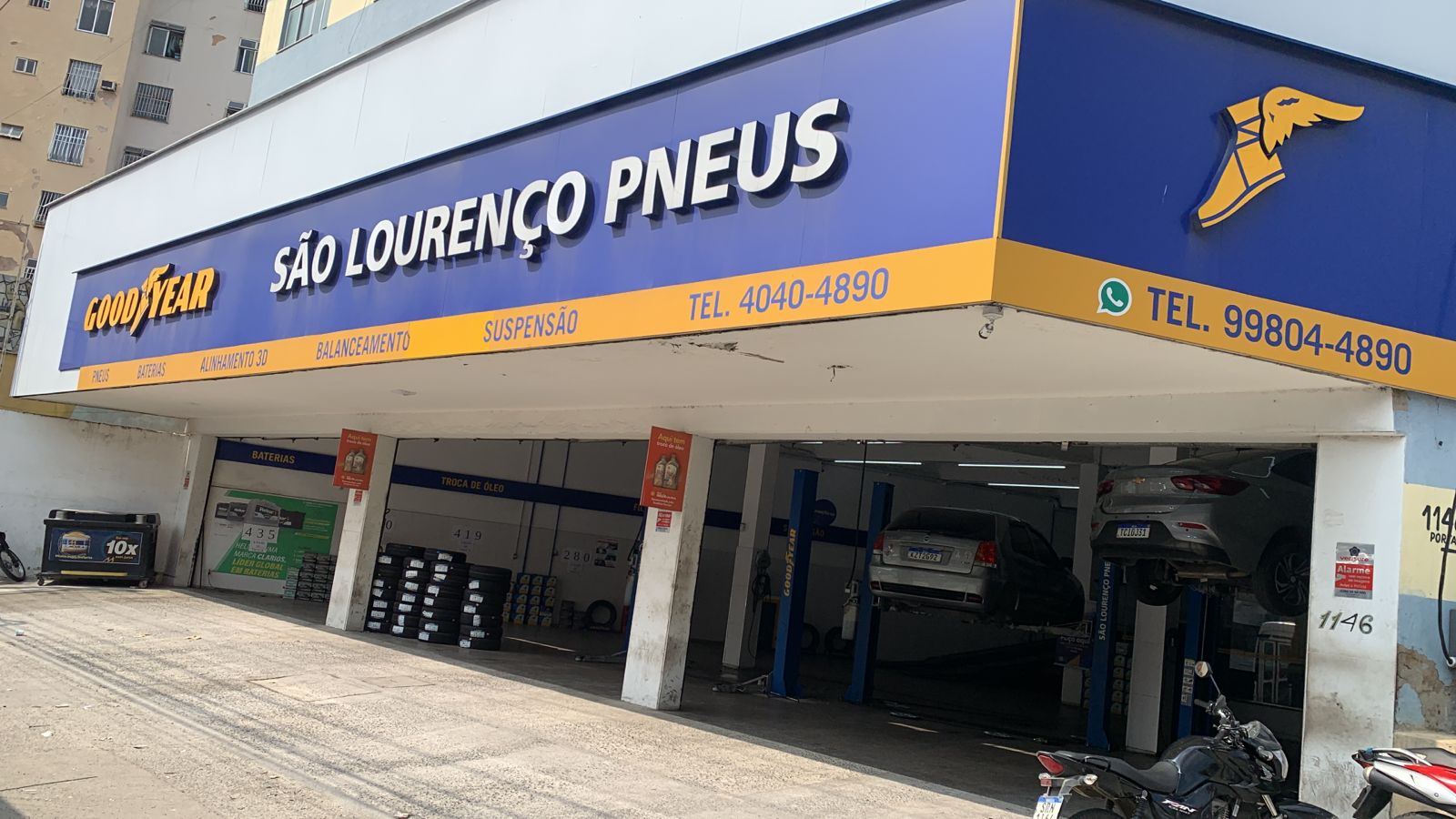 Fachada São Lourenço Pneus em 
